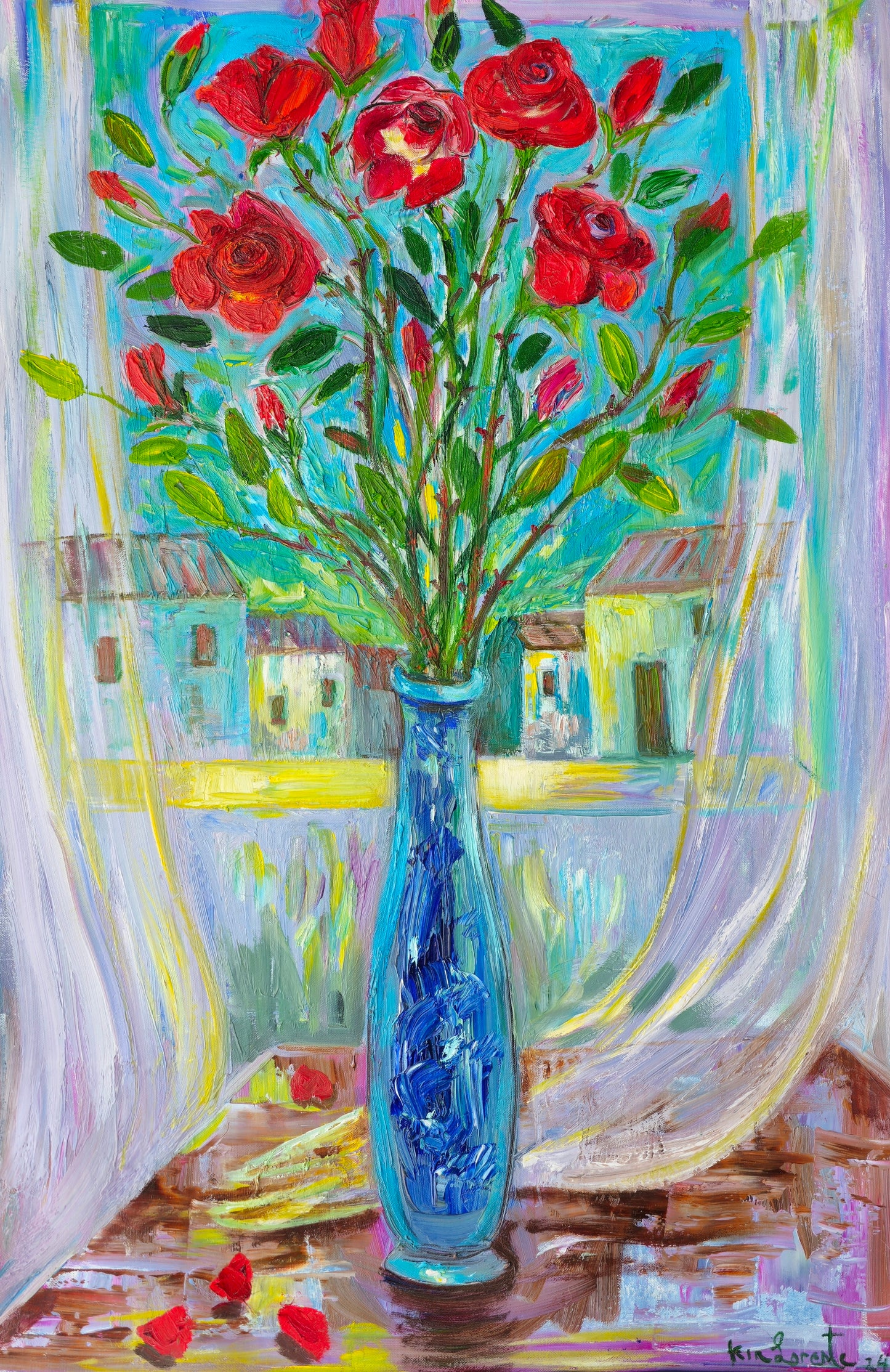 Roses in a vase