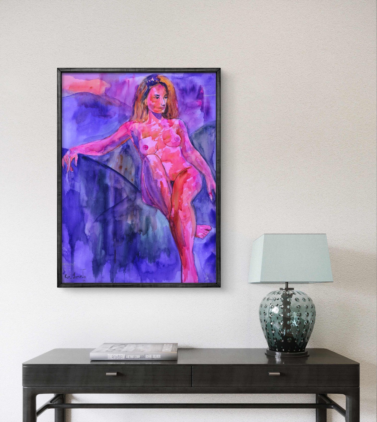 Desnudo en rosa y violeta
