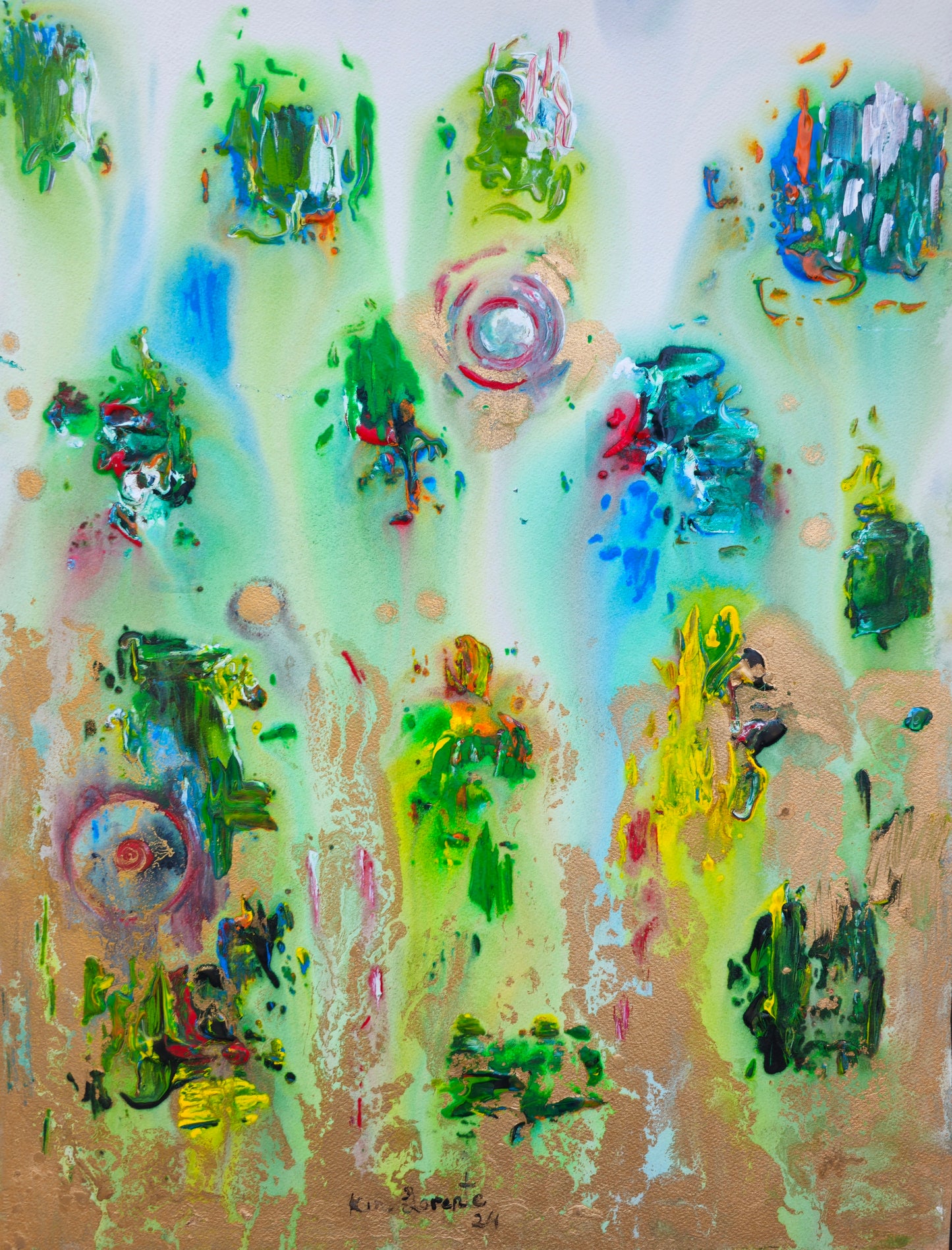 Universe in green and gold