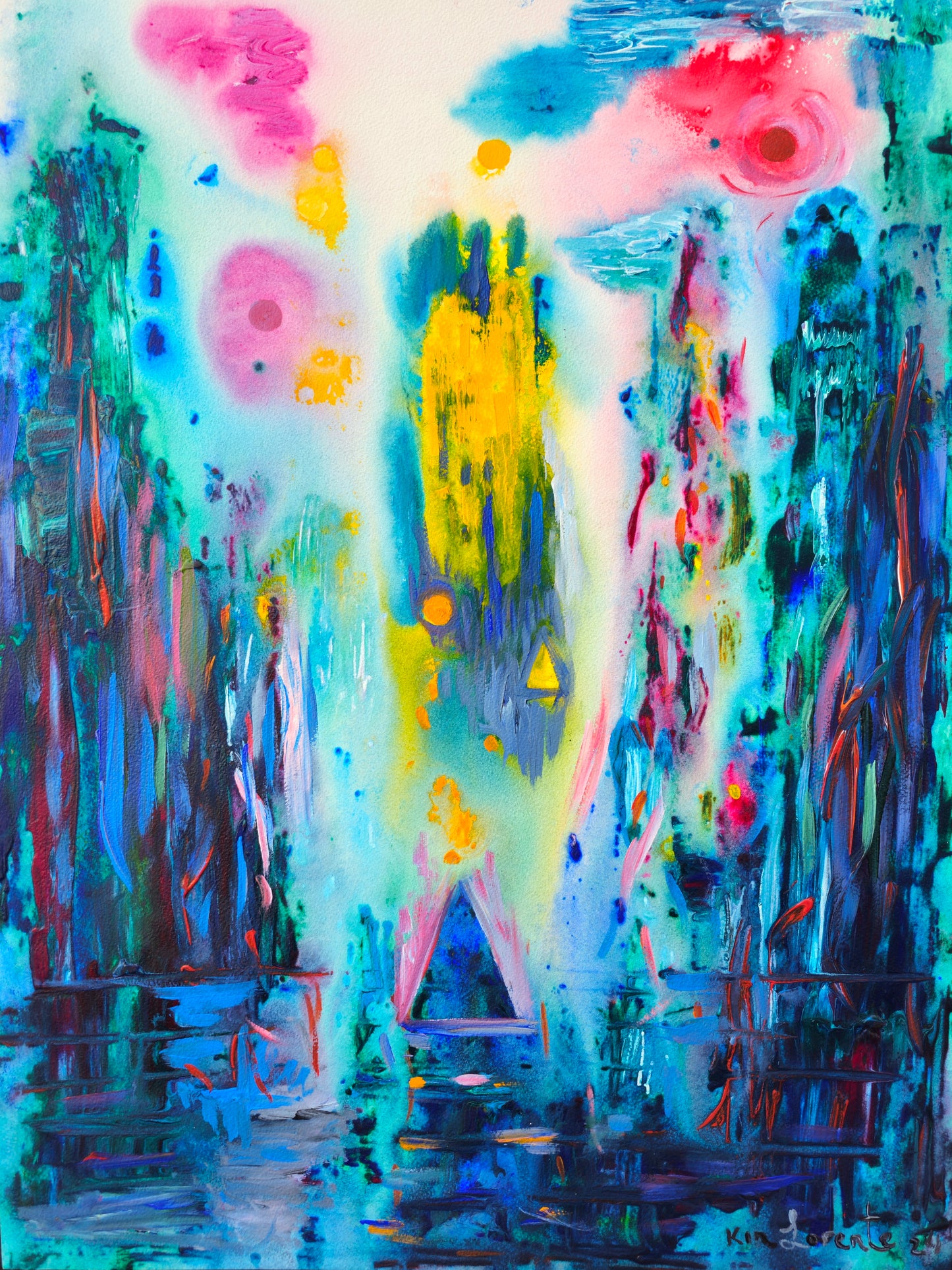 Spiritual birth in blue