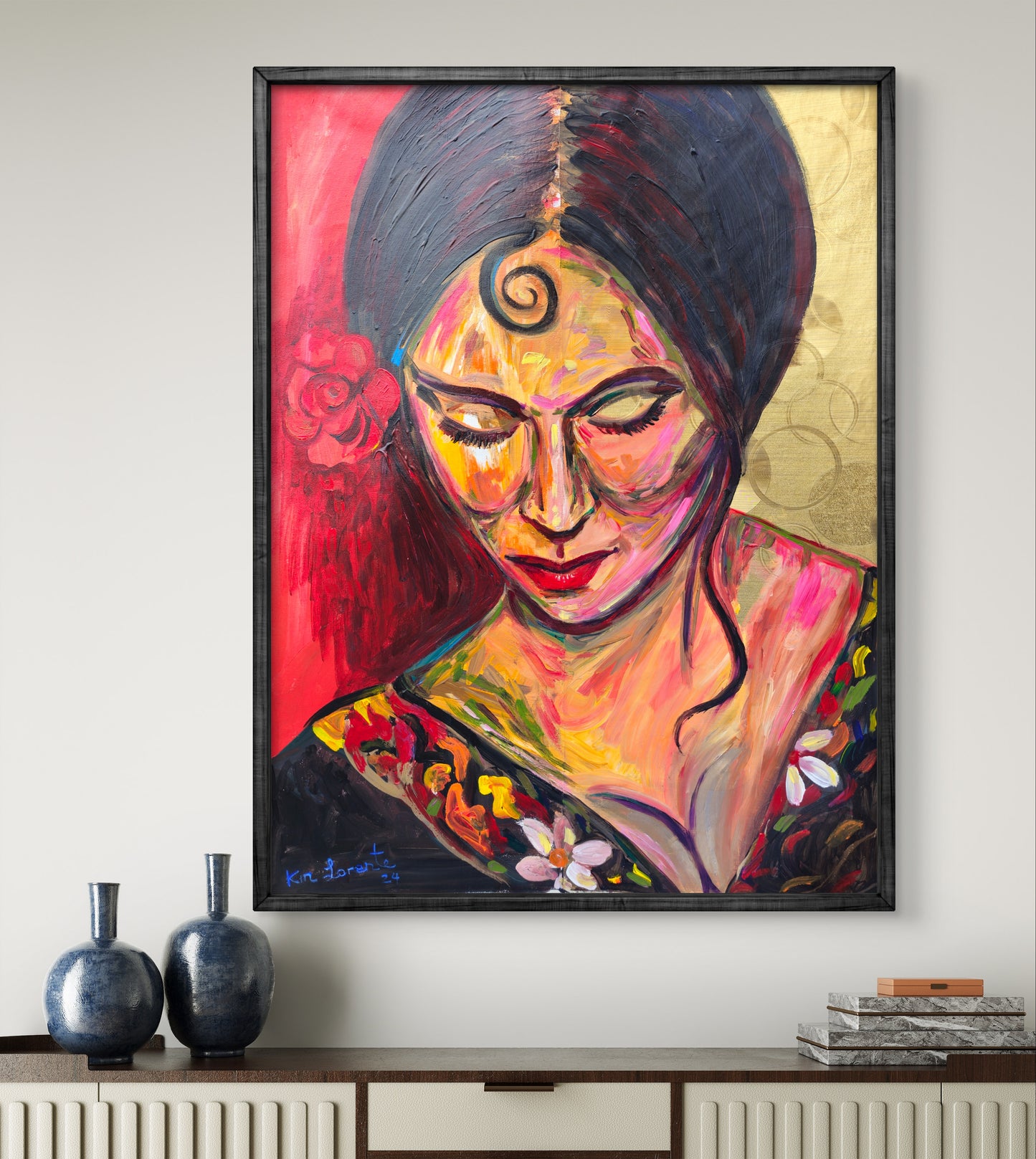 Flamenco Carmen in gold and red