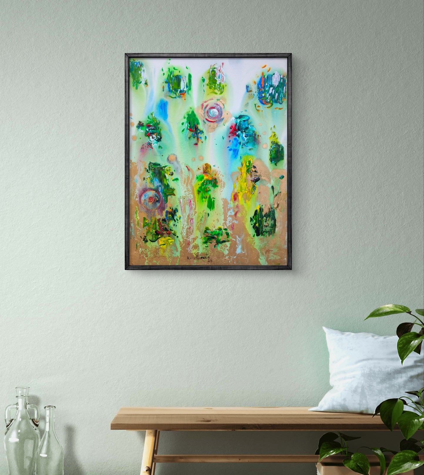 Universe in green and gold